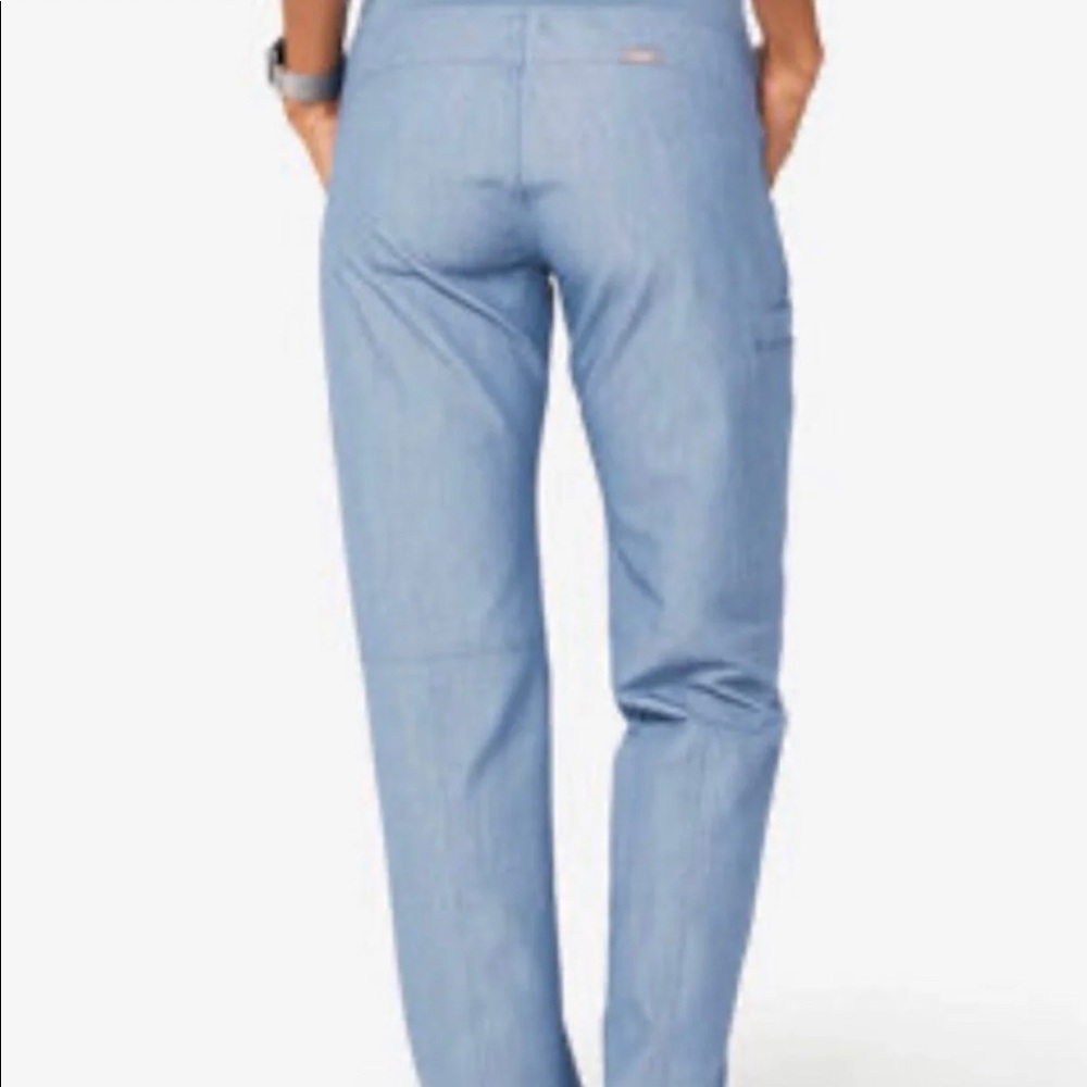 Figs Heathered Indigo Kade Bottoms—Small